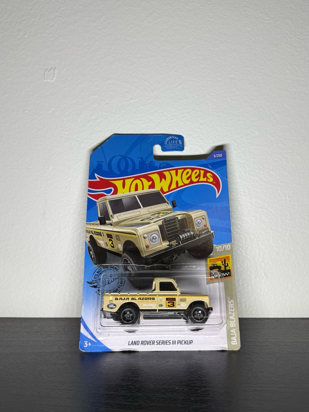 2017 Hot Wheels Land Rover Series 3 Pick Up Truck 3 / 250 Baja Blazers